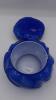Cobalt Blue Two-Piece Glass Powder Box - 3