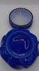 Cobalt Blue Two-Piece Glass Powder Box - 4