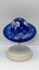 Fenton Cobalt Blue Glass Boot, Hat on Pedestal & Unmarked Glass Slipper - 5