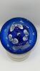 Fenton Cobalt Blue Glass Boot, Hat on Pedestal & Unmarked Glass Slipper - 6