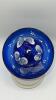 Fenton Cobalt Blue Glass Boot, Hat on Pedestal & Unmarked Glass Slipper - 7