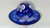 Fenton Cobalt Blue Glass Boot, Hat on Pedestal & Unmarked Glass Slipper - 8