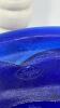 Fenton Cobalt Blue Glass Boot, Hat on Pedestal & Unmarked Glass Slipper - 12
