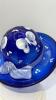 Fenton Cobalt Blue Glass Boot, Hat on Pedestal & Unmarked Glass Slipper - 15