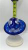 Fenton Cobalt Blue Glass Boot, Hat on Pedestal & Unmarked Glass Slipper - 16
