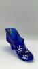 Fenton Cobalt Blue Glass Boot, Hat on Pedestal & Unmarked Glass Slipper - 18