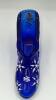 Fenton Cobalt Blue Glass Boot, Hat on Pedestal & Unmarked Glass Slipper - 20