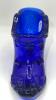 Fenton Cobalt Blue Glass Boot, Hat on Pedestal & Unmarked Glass Slipper - 30