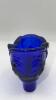 Fenton Cobalt Blue Glass Boot, Hat on Pedestal & Unmarked Glass Slipper - 32