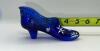 Fenton Cobalt Blue Glass Boot, Hat on Pedestal & Unmarked Glass Slipper - 39