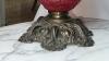 Fostoria Ruby Red Satin Grapevine Gone With The Wind Oil Parlor Lamp - 5