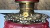 Fostoria Ruby Red Satin Grapevine Gone With The Wind Oil Parlor Lamp - 9