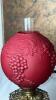 Fostoria Ruby Red Satin Grapevine Gone With The Wind Oil Parlor Lamp - 13