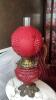 Fostoria Ruby Red Satin Grapevine Gone With The Wind Oil Parlor Lamp - 18