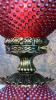 Cranberry Opalescent Hobnail Gone With The Wind Parlor Lamps (2) - 11