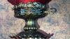 Cranberry Opalescent Hobnail Gone With The Wind Parlor Lamps (2) - 12