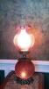 Cranberry Opalescent Hobnail Gone With The Wind Parlor Lamps (2) - 16
