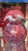 Cranberry Opalescent Daisy & Fern Water Pitcher w/ Glasses (6) & Additional Hand Baskets - 13