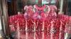 Cranberry Opalescent Daisy & Fern Water Pitcher w/ Glasses (6) & Additional Hand Baskets - 21