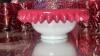 Cranberry Opalescent Daisy & Fern Water Pitcher w/ Glasses (6) & Additional Hand Baskets - 29
