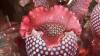 Fenton Plum Opalescent Hand Basket & Cranberry Opalescent Ruffled Edge Vases & Bowl - 10