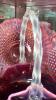 Fenton Plum Opalescent Hand Basket & Cranberry Opalescent Ruffled Edge Vases & Bowl - 21
