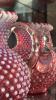 Cranberry Opalescent Hobnail Glass Pitchers, Vases & Hand Baskets - 13