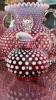 Cranberry Opalescent Hobnail Glass Pitchers, Vases & Hand Baskets - 14