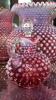 Cranberry Opalescent Hobnail Glass Pitchers, Vases & Hand Baskets - 17