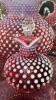 Cranberry Opalescent Hobnail Glass Pitchers, Vases & Hand Baskets - 21