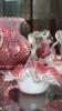 Cranberry Opalescent Hobnail Glass Pitchers, Vases & Hand Baskets - 22