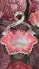 Cranberry Opalescent Hobnail Glass Pitchers, Vases & Hand Baskets - 26