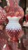 Cranberry Opalescent Hobnail Glass Pitchers, Vases & Hand Baskets - 28