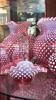 Cranberry Opalescent Hobnail Glass Pitchers, Vases & Hand Baskets - 37