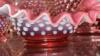 Cranberry Opalescent Hobnail Glass Pitchers, Vases & Hand Baskets - 39