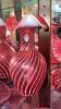 Fenton Cranberry Opalescent Glass Vases & Unmarked Cranberry Glass - 5