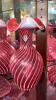 Fenton Cranberry Opalescent Glass Vases & Unmarked Cranberry Glass - 6