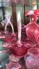 Fenton Cranberry Opalescent Glass Vases & Unmarked Cranberry Glass - 17