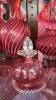 Fenton Cranberry Opalescent Glass Vases & Unmarked Cranberry Glass - 23