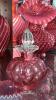 Fenton Cranberry Opalescent Glass Vases & Unmarked Cranberry Glass - 24