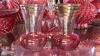Fenton Cranberry Opalescent Glass Vases & Unmarked Cranberry Glass - 34