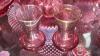 Fenton Cranberry Opalescent Glass Vases & Unmarked Cranberry Glass - 40