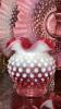 Cranberry Opalescent Hobnail Glass Vases & Bowls w/ Ruffled Edges - 7