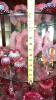 Cranberry Opalescent Hobnail Glass Vases & Bowls w/ Ruffled Edges - 22