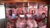Cranberry Opalescent Hobnail Candle Holders, Glass Bowls & Sugar and Creamer Set - 5