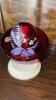 Fenton Ruby Red Glass Hats, Vase & Cathead Glass Slipper Shoes (2) - 3