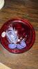Fenton Ruby Red Glass Hats, Vase & Cathead Glass Slipper Shoes (2) - 5