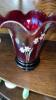 Fenton Ruby Red Glass Hats, Vase & Cathead Glass Slipper Shoes (2) - 9