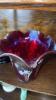 Fenton Ruby Red Glass Hats, Vase & Cathead Glass Slipper Shoes (2) - 10