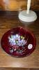 Fenton Ruby Red Glass Hats, Vase & Cathead Glass Slipper Shoes (2) - 15